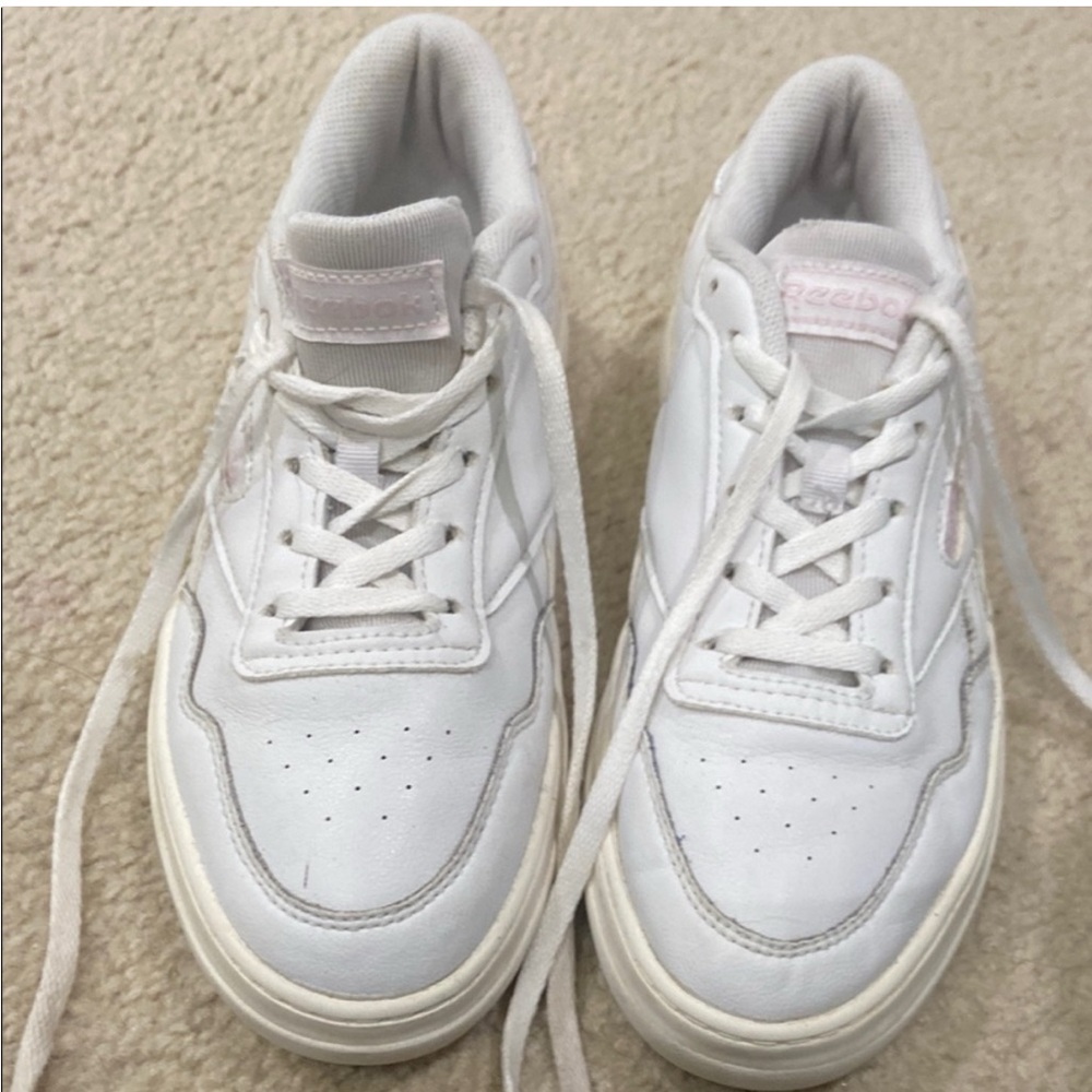 Reebok Classic White Lace-Up Sneakers